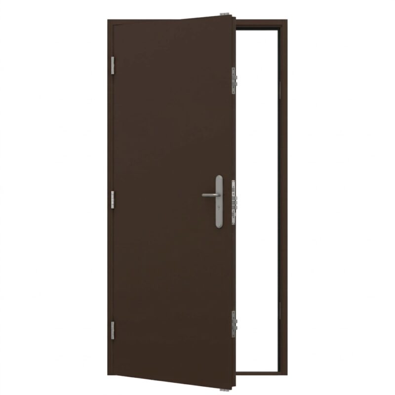 Standard Duty Steel Security Door - Single - Van Dyke Brown
